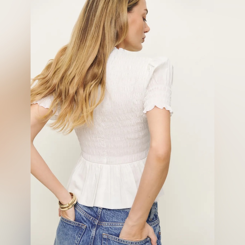 Reformation Aggie Top In White, brand new, never worn, no flaws. - Picture 3 of 4